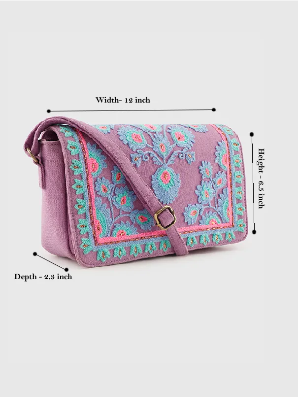 Yasmin Purple Sling Bag