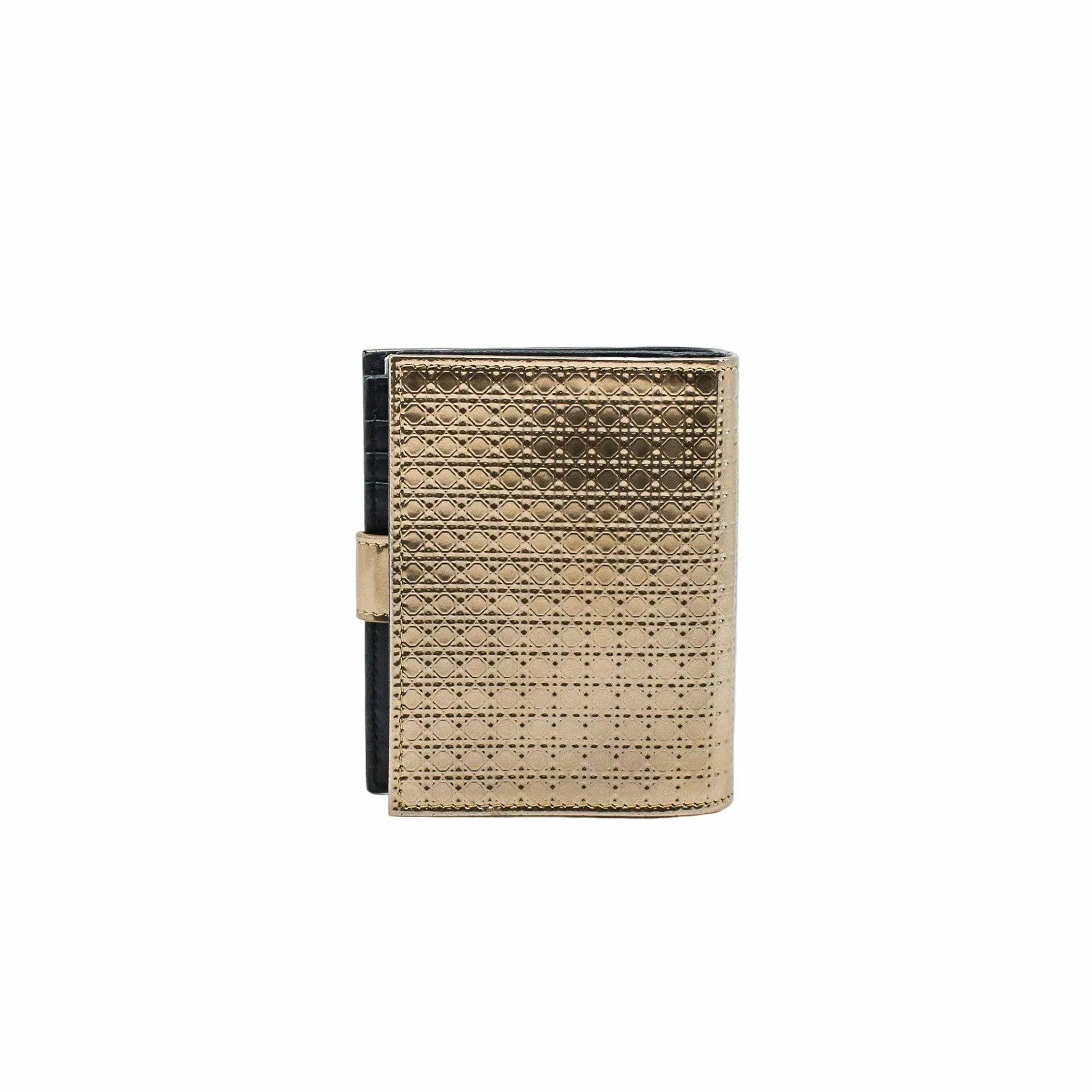 zip  compact wallet  gold patent